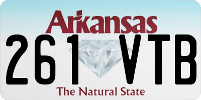 AR license plate 261VTB