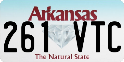 AR license plate 261VTC