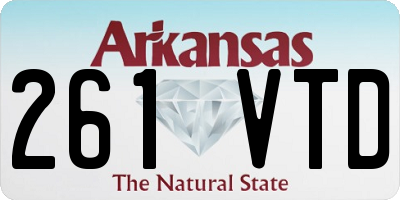 AR license plate 261VTD