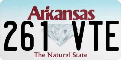 AR license plate 261VTE