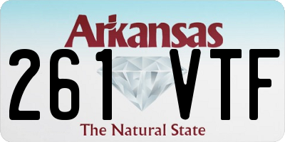 AR license plate 261VTF