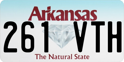 AR license plate 261VTH
