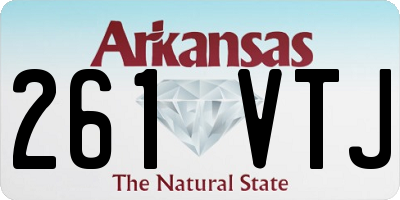 AR license plate 261VTJ