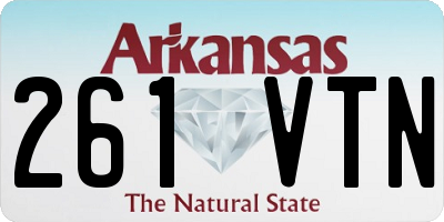 AR license plate 261VTN