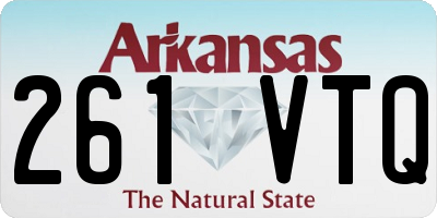 AR license plate 261VTQ