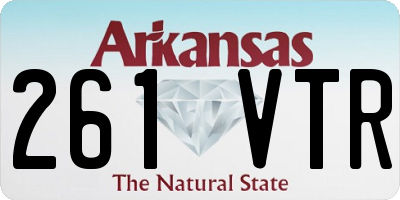 AR license plate 261VTR