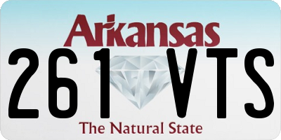 AR license plate 261VTS