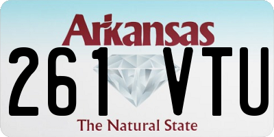 AR license plate 261VTU