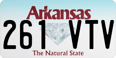 AR license plate 261VTV