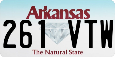 AR license plate 261VTW