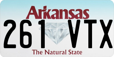 AR license plate 261VTX