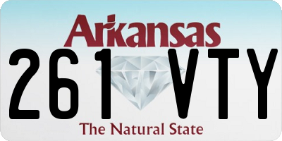 AR license plate 261VTY