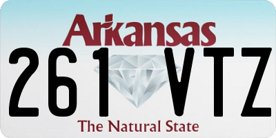 AR license plate 261VTZ