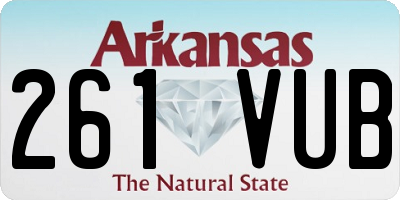 AR license plate 261VUB