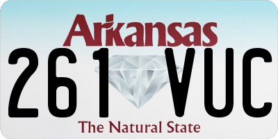 AR license plate 261VUC