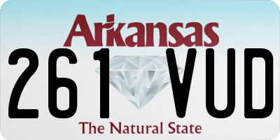 AR license plate 261VUD