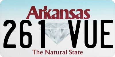 AR license plate 261VUE