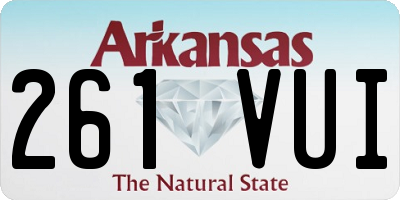 AR license plate 261VUI