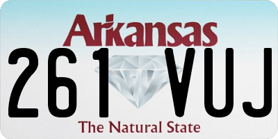 AR license plate 261VUJ