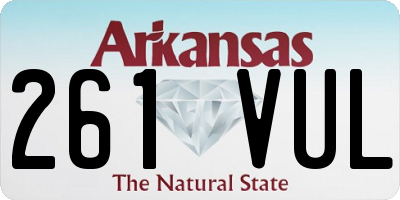 AR license plate 261VUL