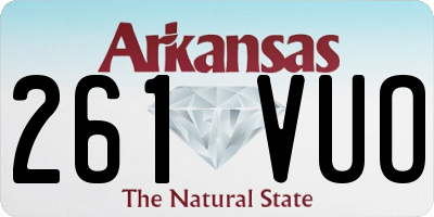 AR license plate 261VUO
