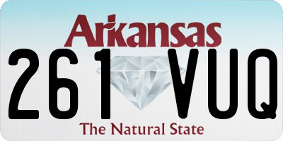 AR license plate 261VUQ