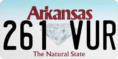 AR license plate 261VUR