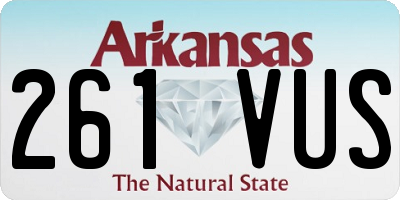AR license plate 261VUS