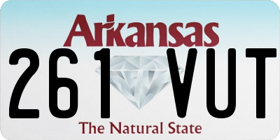AR license plate 261VUT