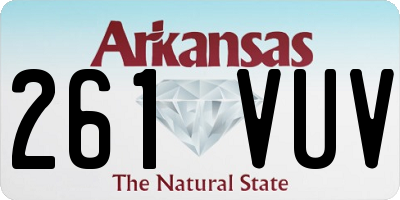 AR license plate 261VUV