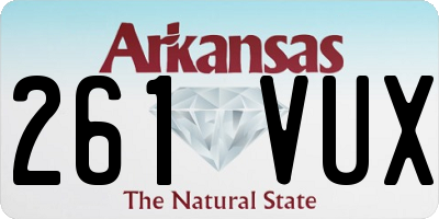 AR license plate 261VUX