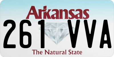 AR license plate 261VVA