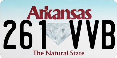 AR license plate 261VVB