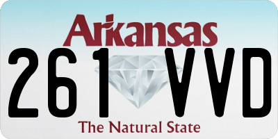AR license plate 261VVD