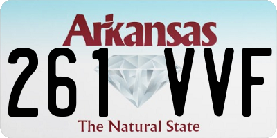 AR license plate 261VVF