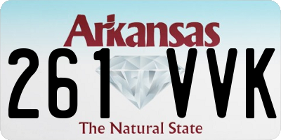 AR license plate 261VVK