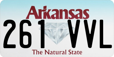 AR license plate 261VVL