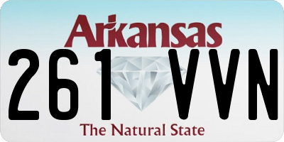 AR license plate 261VVN