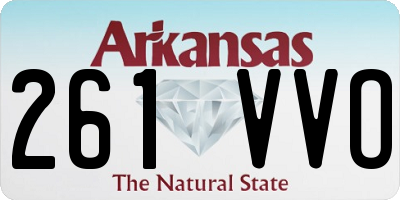 AR license plate 261VVO