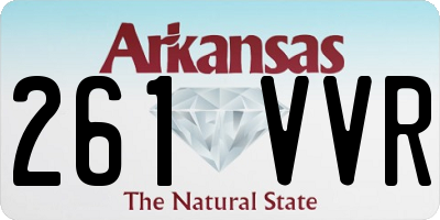 AR license plate 261VVR