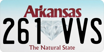 AR license plate 261VVS