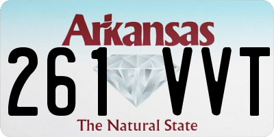 AR license plate 261VVT