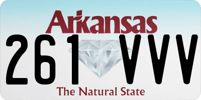 AR license plate 261VVV