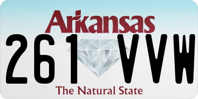 AR license plate 261VVW