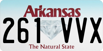 AR license plate 261VVX