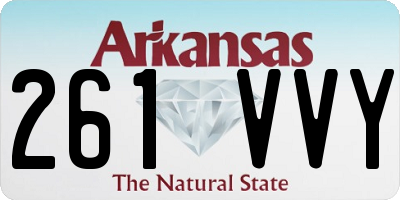 AR license plate 261VVY