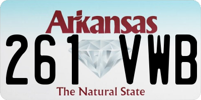 AR license plate 261VWB