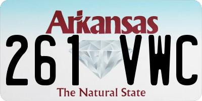 AR license plate 261VWC