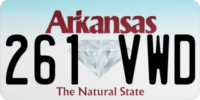 AR license plate 261VWD
