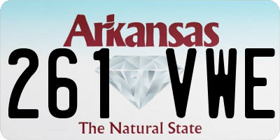 AR license plate 261VWE
